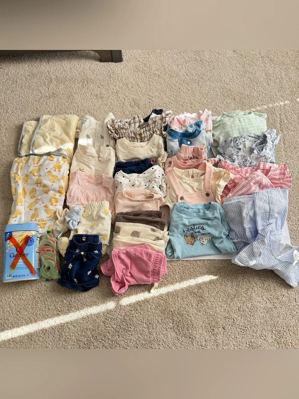 Baby Girl 9-12 months Dress, Onesie, T-shirts, Shorts bundle Carter’s GAP